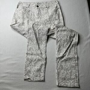 Per Se Womens Chino Pants Size 6 Floral Cotton